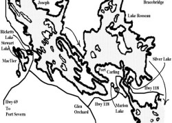 Lakes Joseph, Rosseau flow direction